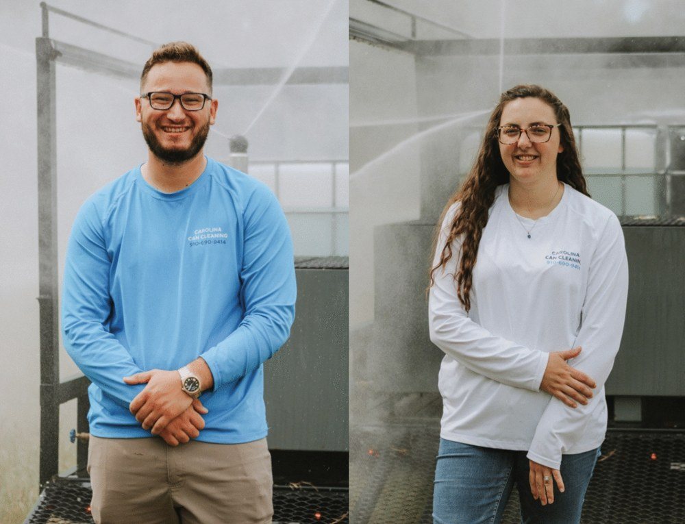 Paul and Kaitlyn, owners of Carolina Can Cleaning